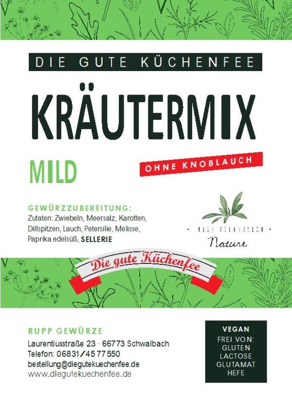 Kräutermix mild - OHNE KNOBLAUCH!